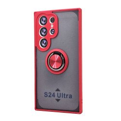 TPU Case w/ Magnetic Ring for Samsung S24 Ultra (red)