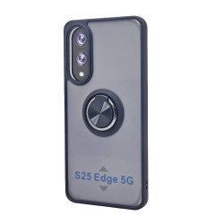 TPU Case w/ Magnetic Ring for Samsung S25 Edge (black)