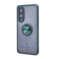 TPU Case w/ Magnetic Ring for Samsung S25 Edge (green)
