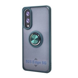 TPU Case w/ Magnetic Ring for Samsung S25 Edge (green)