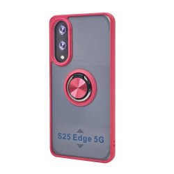 TPU Case w/ Magnetic Ring for Samsung S25 Edge (red)