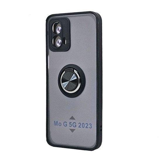 TPU Case w/ Magnetic Ring for Moto G 5G 2023 (black) TPU Case w/ Magnetic Ring for Moto G 5G 2023 (black)