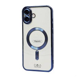 Electroplated Magsafe TPU Case for iPhone 16E (blue)