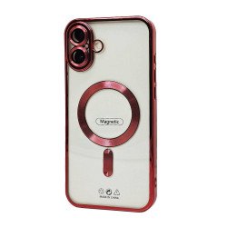 Electroplated Magsafe TPU Case for iPhone 16E (red)