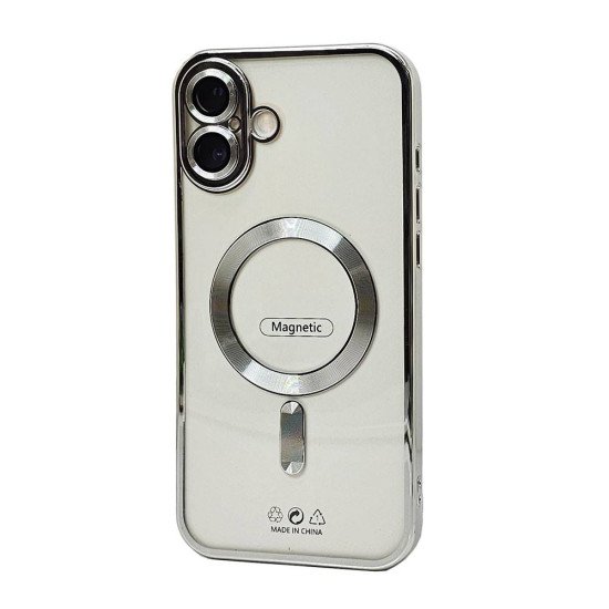 Electroplated Magsafe TPU Case for iPhone 16E (silver) Electroplated Magsafe TPU Case for iPhone 16E (silver)