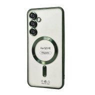 Electroplated Magsafe TPU Case for Samsung Galaxy S24 FE (green)