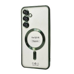 Electroplated Magsafe TPU Case for Samsung Galaxy S24 FE (green)