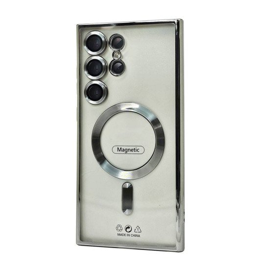 Electroplated Magsafe TPU Case for Samsung Galaxy S25 Ultra (silver) Electroplated Magsafe TPU Case for Samsung Galaxy S25 Ultra (silver)