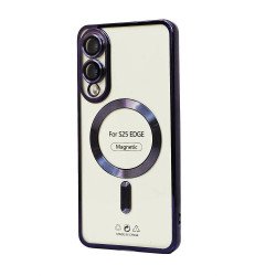 Electroplated Magsafe TPU Case for Samsung Galaxy S25 Edge (purple)
