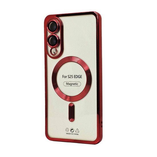 Electroplated Magsafe TPU Case for Samsung Galaxy S25 Edge (red) Electroplated Magsafe TPU Case for Samsung Galaxy S25 Edge (red)
