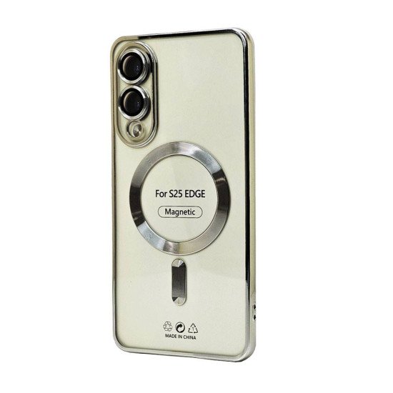 Electroplated Magsafe TPU Case for Samsung Galaxy S25 Edge (silver) Electroplated Magsafe TPU Case for Samsung Galaxy S25 Edge (silver)