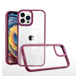 Shield Clear TPU Case for iPhone 13 Pro Max (burgendy)
