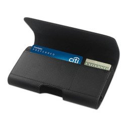 Horizontal Leather Pouch W/ Card Slot (Medium)