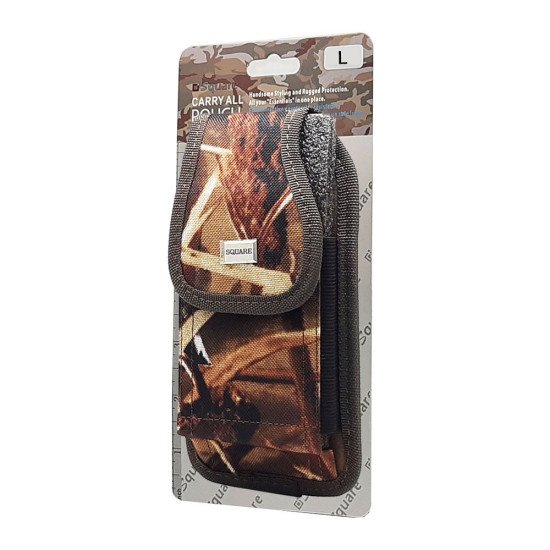 Vertical Leaf Camo Rugged Nylon Pouch (Large) Vertical Leaf Camo Rugged Nylon Pouch (Large)