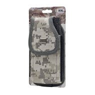 Vertical Grey Camo Rugged Nylon Pouch (XXL)