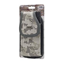 Vertical Grey Camo Rugged Nylon Pouch (XXL)