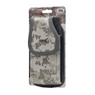 Vertical Grey Camo Rugged Nylon Pouch (3XL)