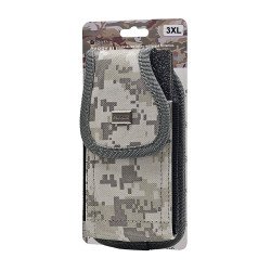 Vertical Grey Camo Rugged Nylon Pouch (3XL)