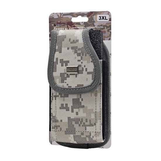 Vertical Grey Camo Rugged Nylon Pouch (3XL) Vertical Grey Camo Rugged Nylon Pouch (3XL)