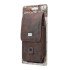 Vertical Brown Leather Pouch W/ Card Slot & 360 Rotating Belt Clip (L)