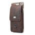 Vertical Brown Leather Pouch W/ Card Slot & 360 Rotating Belt Clip (3X)