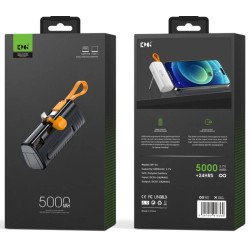 5K mAh Portable mobile power bank (black)
