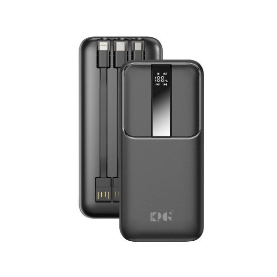 KPG101 10k mAh 22.5W Power Bank w/ Built-in Cable (black) KPG101 10k mAh 22.5W Power Bank w/ Built-in Cable (black)
