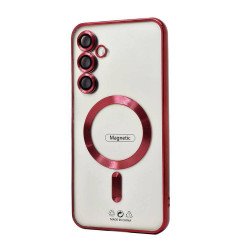 Electroplated Magsafe TPU Case for Samsung Galaxy S25 (red)