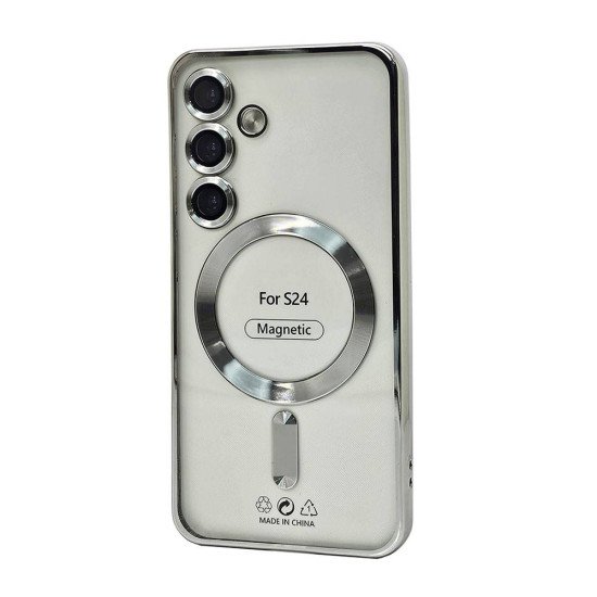 Electroplated Magsafe TPU Case for Samsung Galaxy S25 Plus (silver) Electroplated Magsafe TPU Case for Samsung Galaxy S25 Plus (silver)