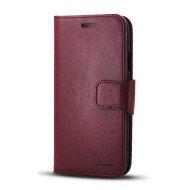 Leather Wallet Case For Samsung Galaxy S25 Ultra (red)