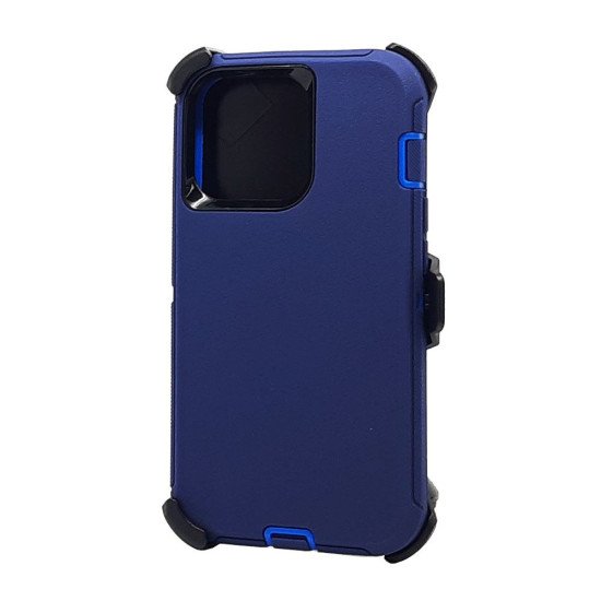 Defender Case w/ Clip For iPhone 16 Pro Max (blue) Defender Case w/ Clip For iPhone 16 Pro Max (blue)