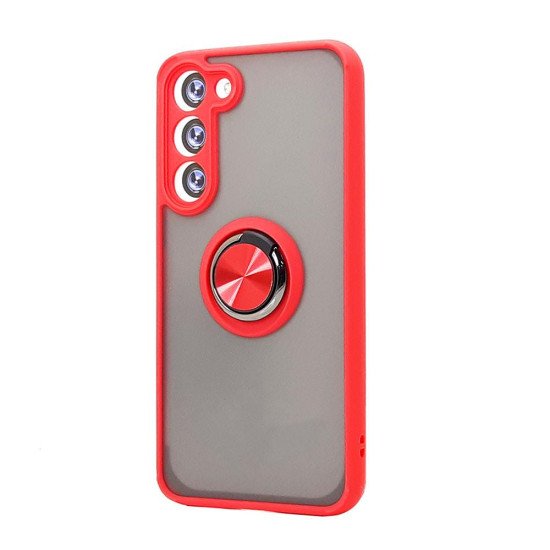 TPU Case w/ Magnetic Ring for Samsung S25 (red) TPU Case w/ Magnetic Ring for Samsung S25 (red)
