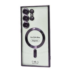 Electroplated Magsafe TPU Case for Samsung Galaxy S24 Ultra (purple)