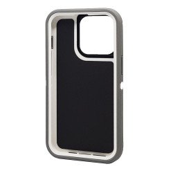Defender Case w/ Clip For iPhone 15 Pro Max (grey)