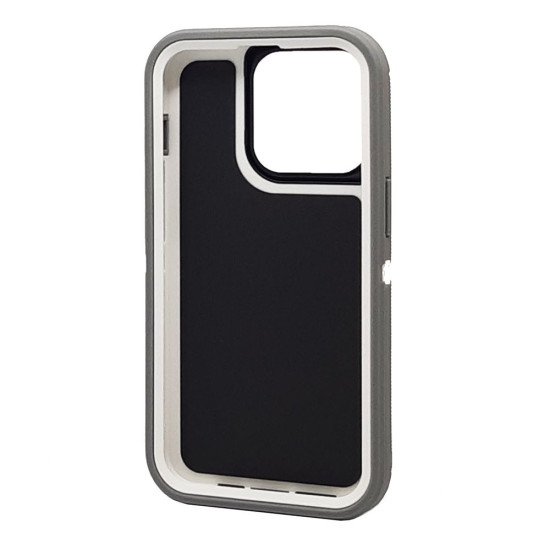 Defender Case w/ Clip For iPhone 15 Pro Max (grey) Defender Case w/ Clip For iPhone 15 Pro Max (grey)