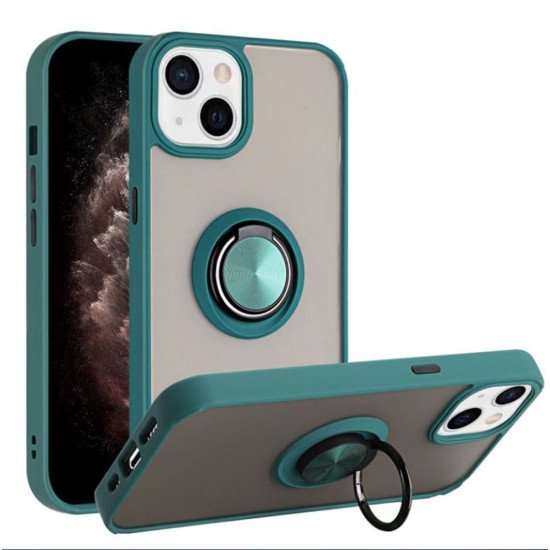 TPU Case w/ Ring for iPhone 16 Plus (green) TPU Case w/ Ring for iPhone 16 Plus (green)