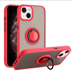 TPU Case w/ Ring for iPhone 16 Plus (red)