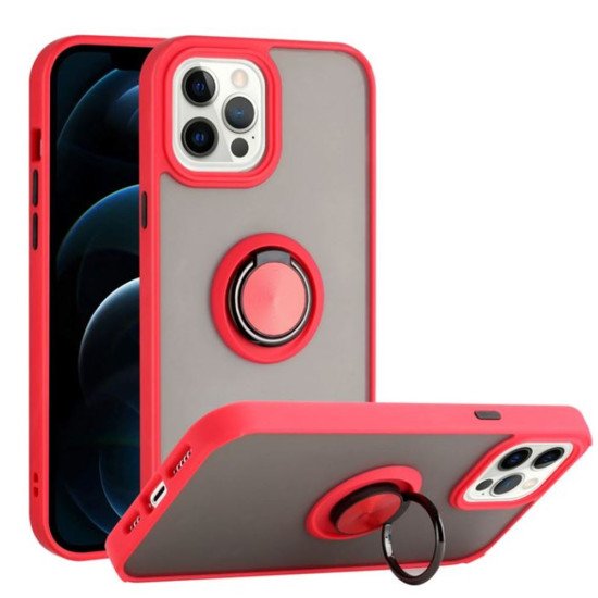 TPU Case w/ Magnetic Ring for iPhone 16 Pro Max (red) TPU Case w/ Magnetic Ring for iPhone 16 Pro Max (red)