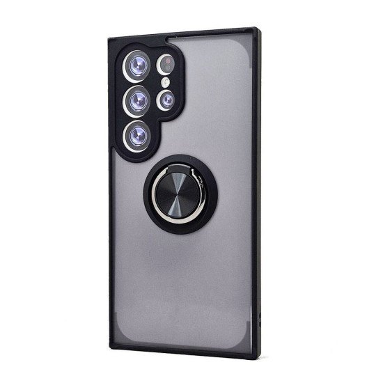 TPU Case w/ Magnetic Ring for Samsung S25 Ultra (black) TPU Case w/ Magnetic Ring for Samsung S25 Ultra (black)