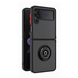 TPU Case w/ Magnetic Ring for Samsung Z Flip 6 (black)