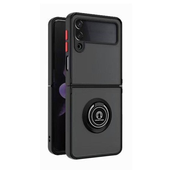 TPU Case w/ Magnetic Ring for Samsung Z Flip 6 (black) TPU Case w/ Magnetic Ring for Samsung Z Flip 6 (black)