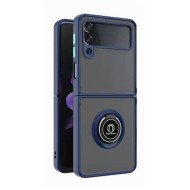 TPU Case w/ Magnetic Ring for Samsung Z Flip 6 (blue)