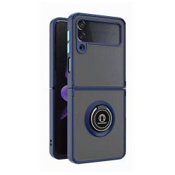 TPU Case w/ Magnetic Ring for Samsung Z Flip 6 (blue)
