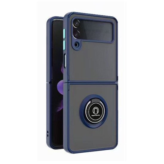 TPU Case w/ Magnetic Ring for Samsung Z Flip 6 (blue) TPU Case w/ Magnetic Ring for Samsung Z Flip 6 (blue)