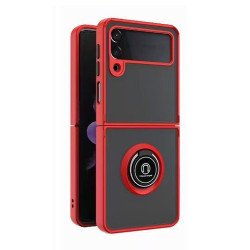 TPU Case w/ Magnetic Ring for Samsung Z Flip 6 (red)