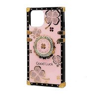 Clover Design TPU Ring Case for iPhone 15 Plus (hotpink)
