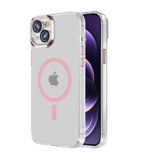 Clear Shield Magsafe TPU Case for iPhone 15 Plus (pink) Clear Shield Magsafe TPU Case for iPhone 15 Plus (pink)